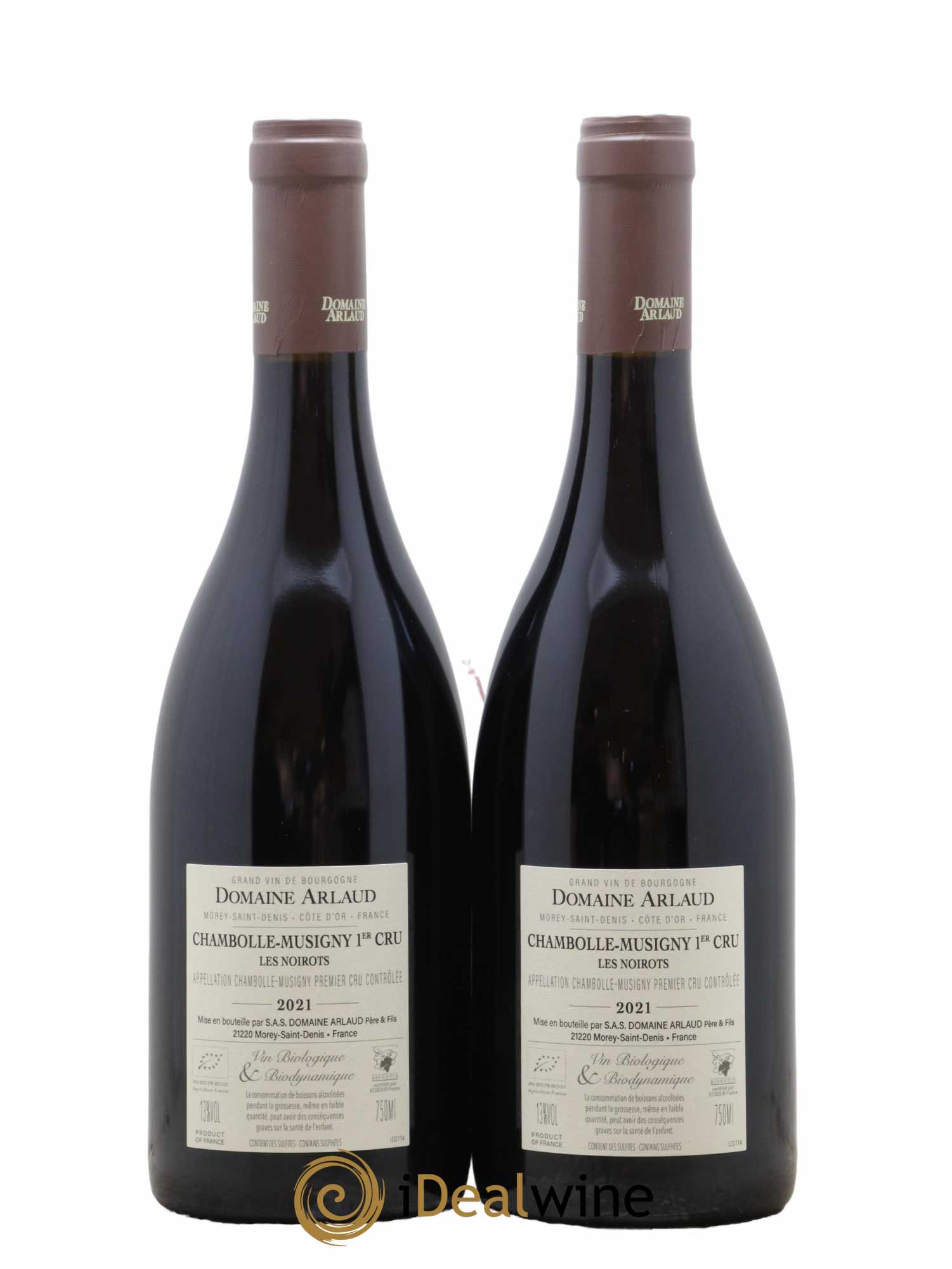 Chambolle-Musigny 1er Cru Les Noirots Arlaud  2021 - Lot de 2 Bouteilles