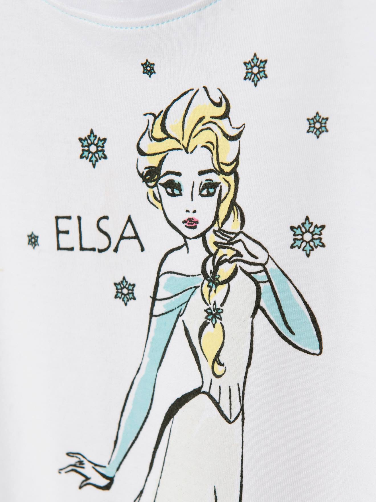 T-shirt fille Reine des neiges® à motif magique blanc