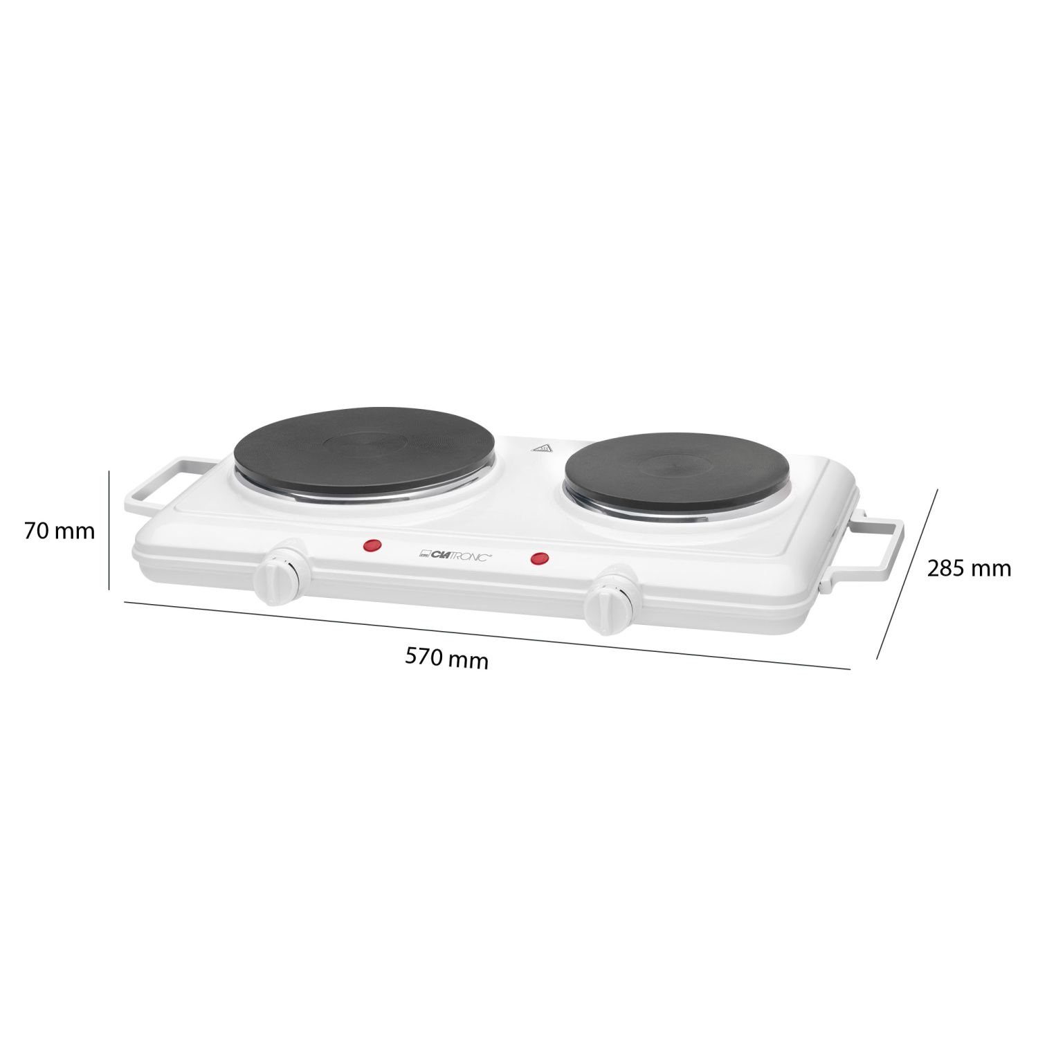 CLATRONIC Doppelkochplatte CLATRONIC Elektrische Doppel-Kochplatte 1500 W Camping-Herd DKP 3583