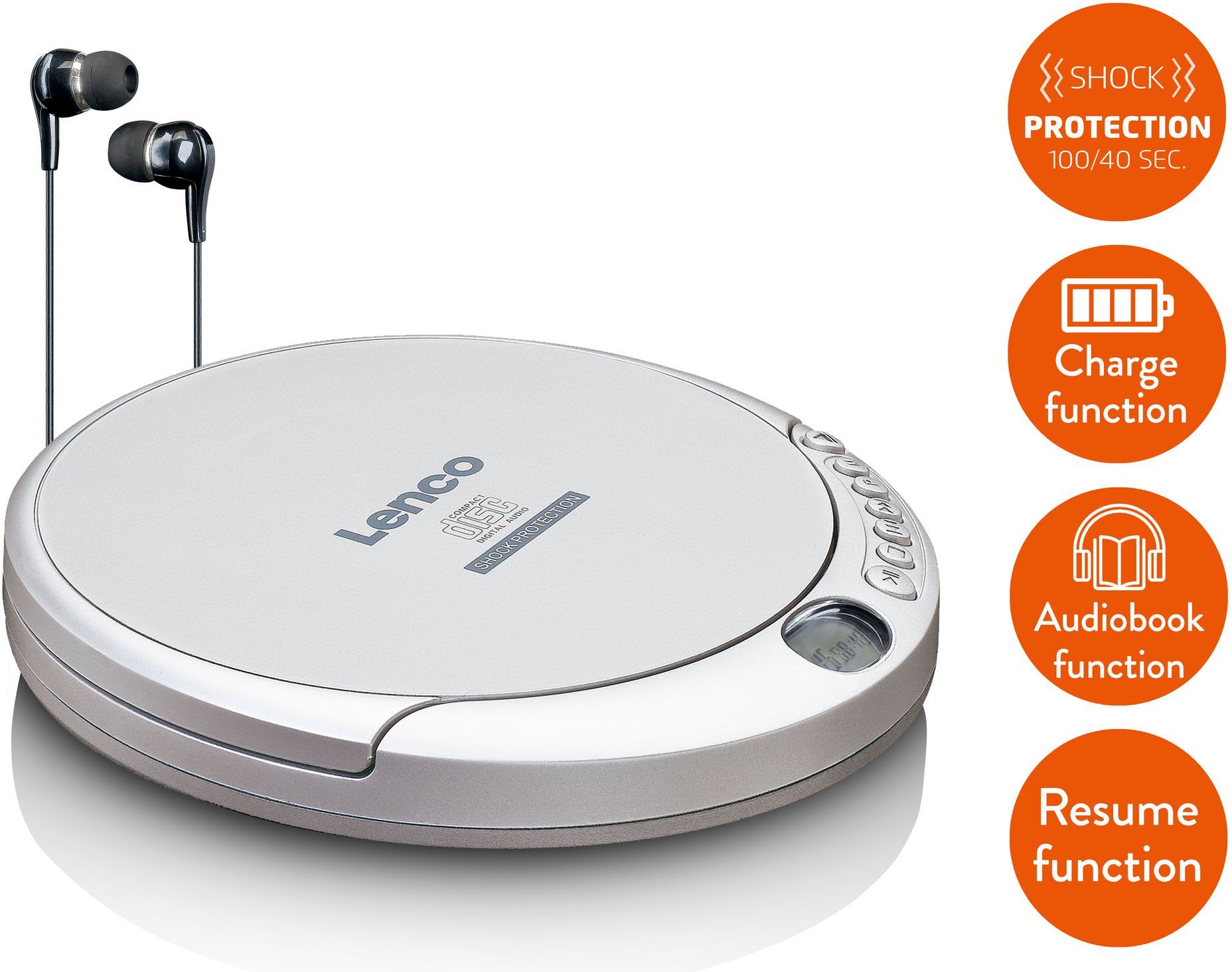 Lenco CD-201Sl CD-Player (Anti-Schock-Funktion)