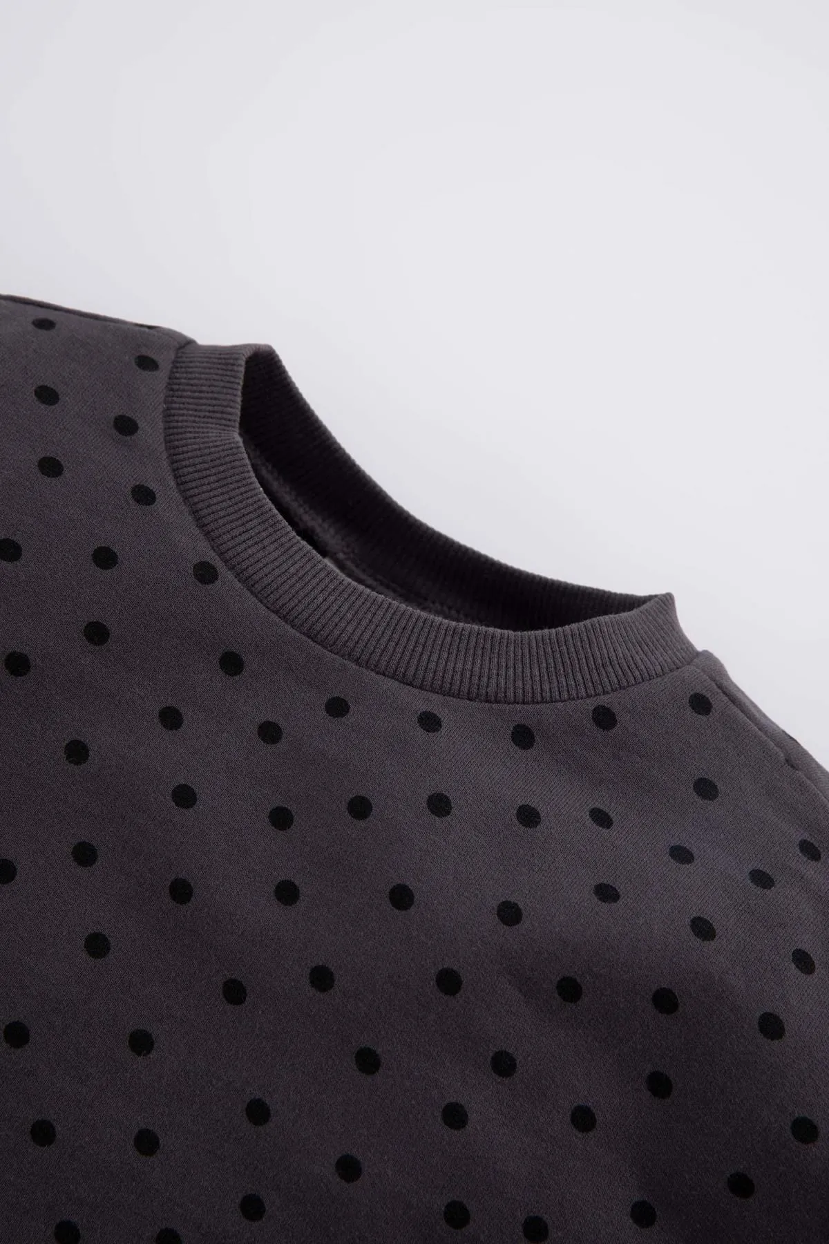 DeFacto  Baby-Mädchen-Sweatshirt-Jogginghose mit Polka Dots, 2er-Set