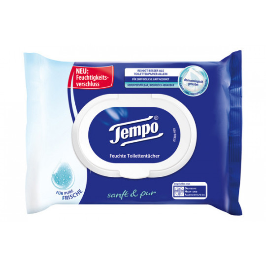 Tempo Feuchte Toilettentücher Sanft & Pur 42ST