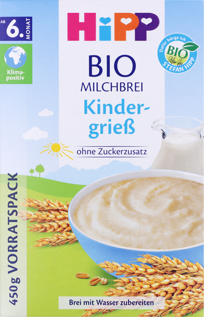 HiPP Bio-Milchbrei Kindergrieß ab 6. Monat