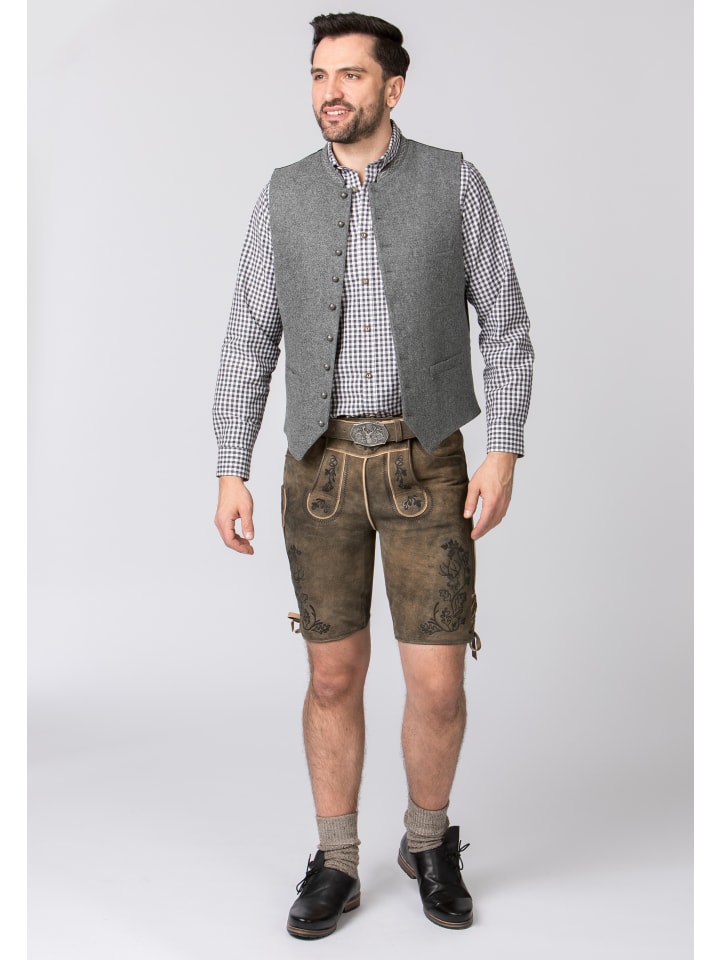 Stockerpoint Stockerpoint Trachtenlederhose Edgar in kiesel gespeckt-schwarz günstig kaufen