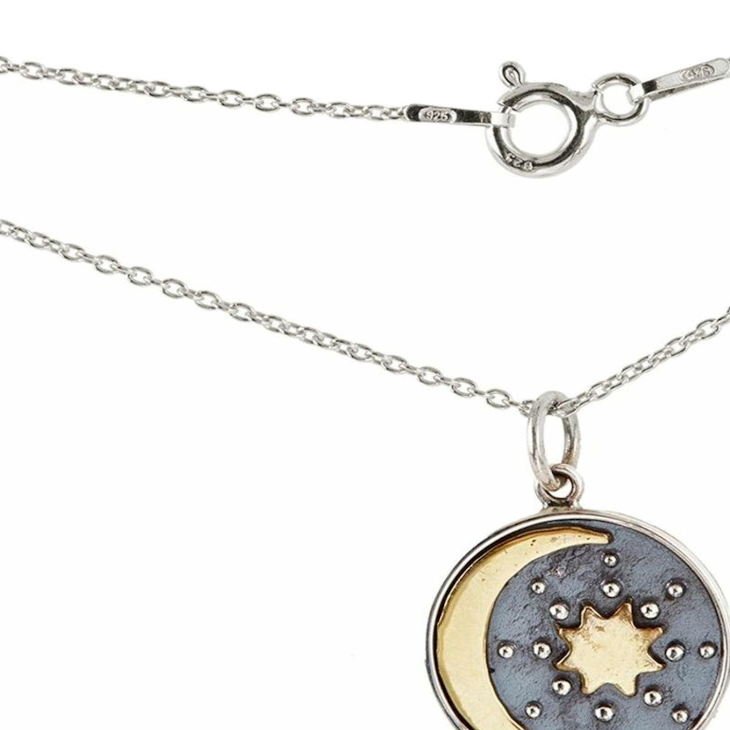 Kette mit Anhänger 'MOND und STERNENHIMMEL'