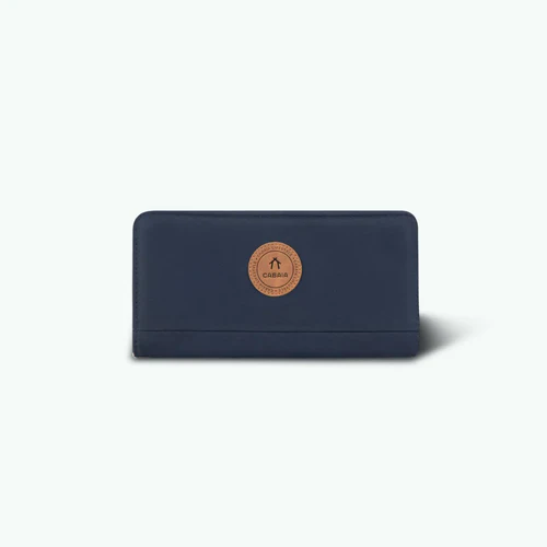 Large Nara wallet in navy blue