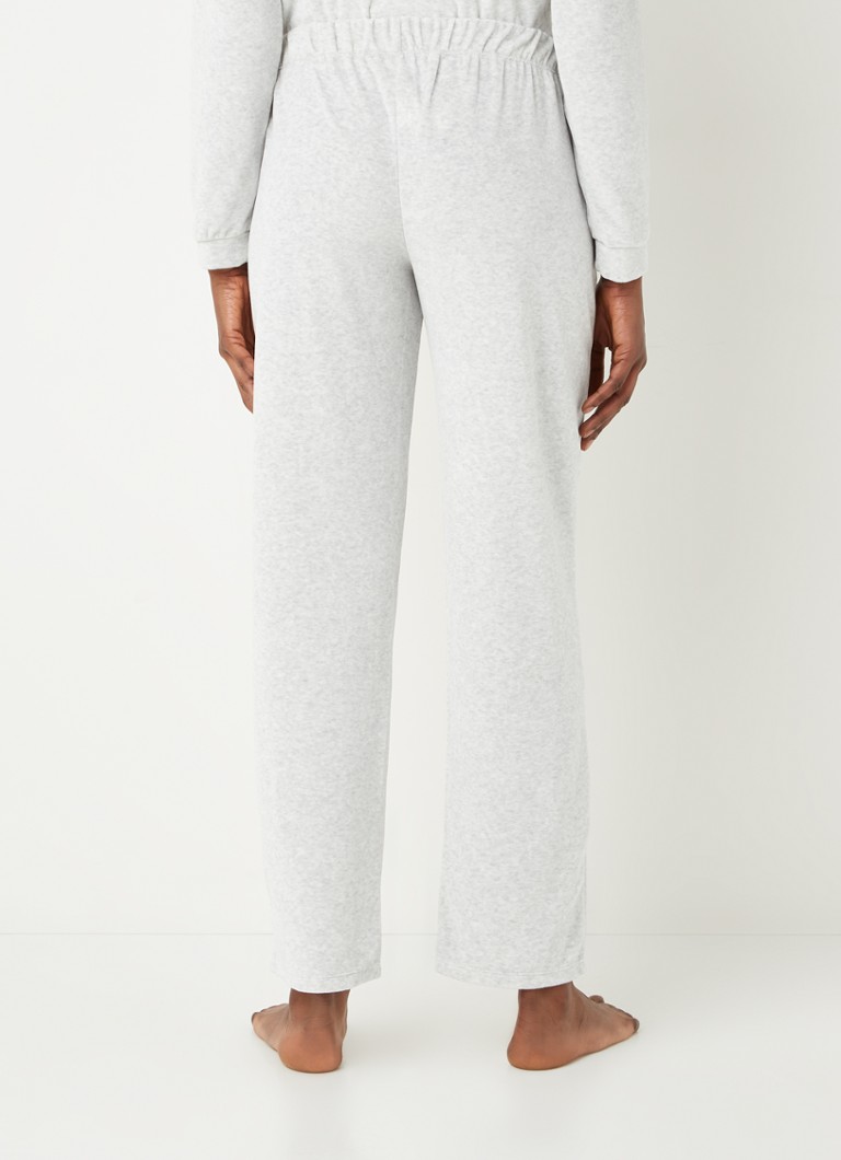 pantaloni de casă cu talie înaltă și croială dreaptă