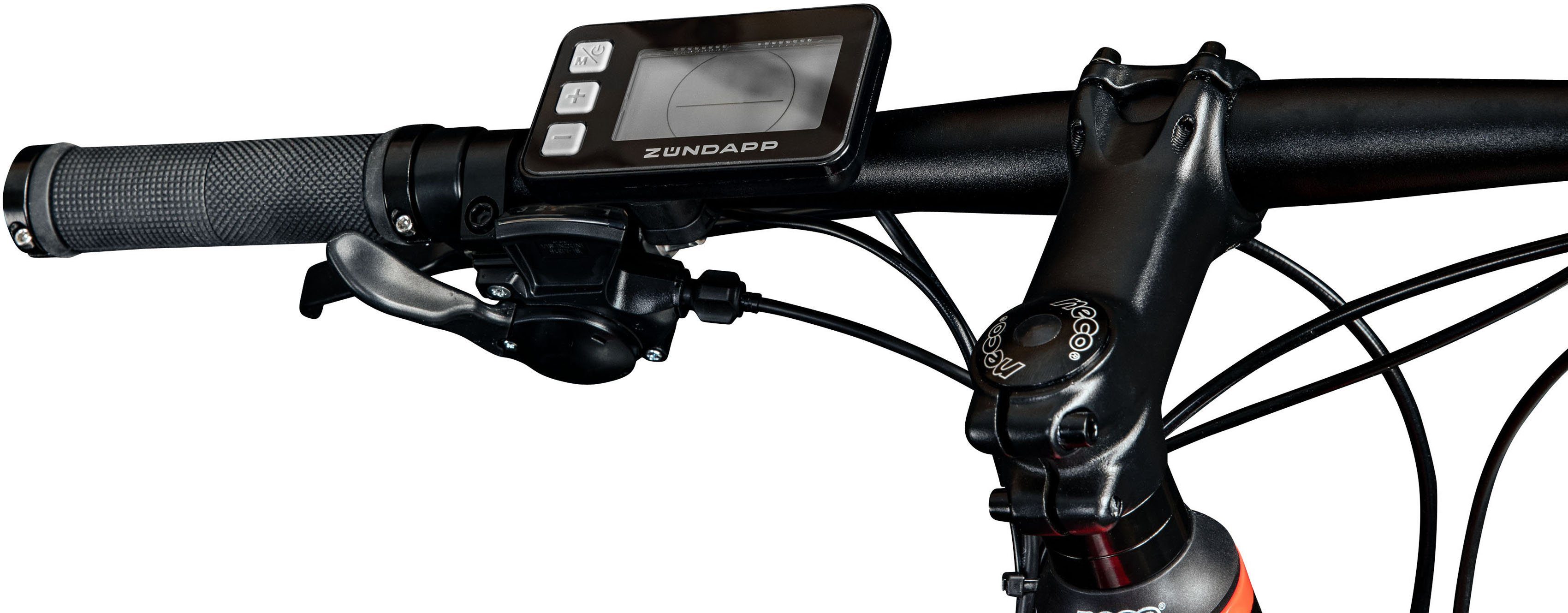 Zündapp E-Bike Z801, 21 Gang Shimano Tourney RD-TY300 Schaltwerk, Kettenschaltung, Heckmotor, 418 Wh Akku