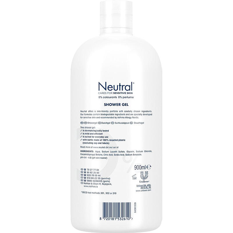Neutral Dusjsåpe 900 ml prfymefri Neutral