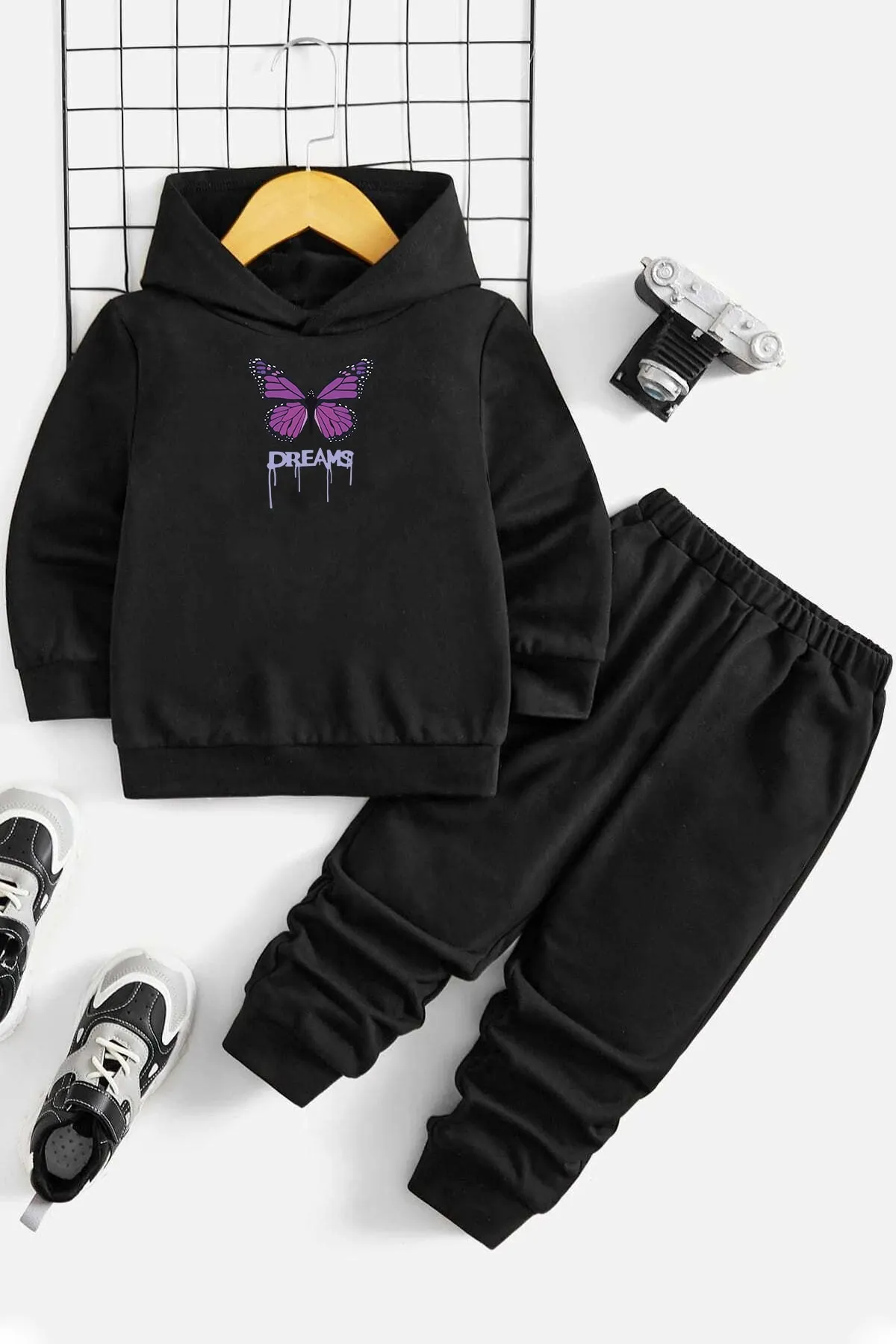 uyguntarz  Bedrucktes Trainingsanzug-Set „Dream Butterfly“ für Kinder