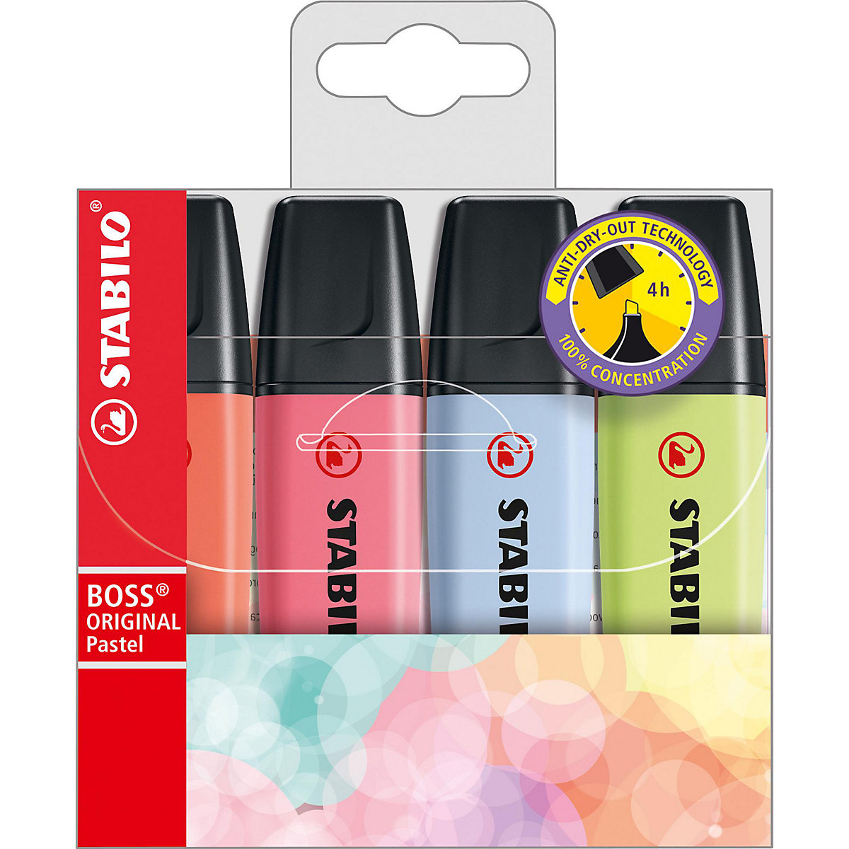 Textmarker BOSS ORIGINAL Pastel, 4 Farben
