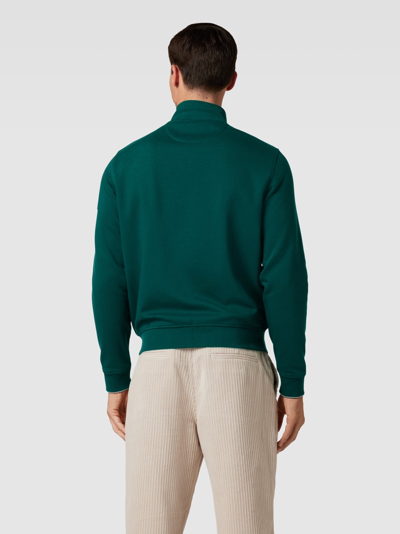Sweatjacke mit Stehkragen in grün