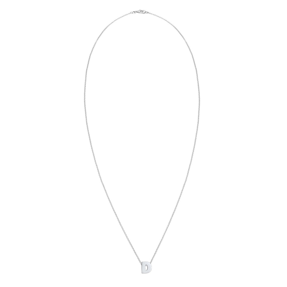 Elli Elli Collier Femme Pendentif Lettre D Initiale - (925/1000) Argent Bijoux