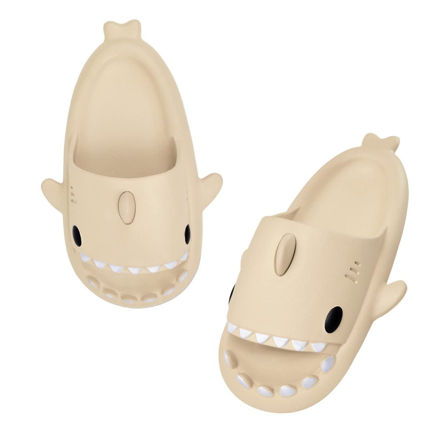 HOMEIDEAS Badeschuh Unisex Cloud Shark Slides,Haifisch Slider