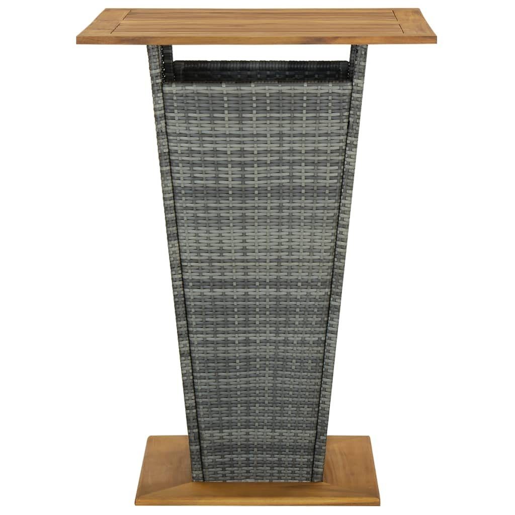 möbelando Stehtisch Wörrstadt (LxBxH: 80x80x110 cm), aus Akazienholz in Grau