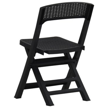 vidaXL Gartenstuhl Klappbare Gartenstühle 4 Stk. PP Anthrazit (4 St)