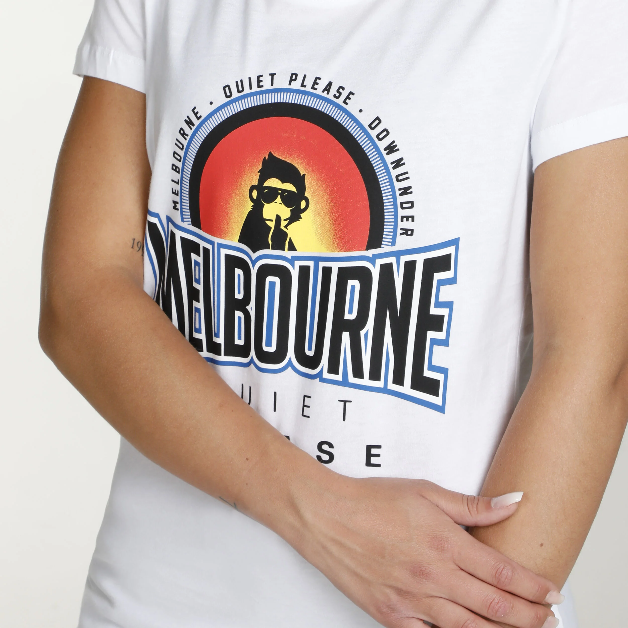 Melbourne Sunrise T-Shirt Damen - Weiß, Mehrfarbig