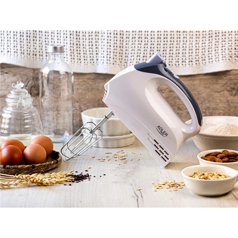 Adler Handmixer AD 4201, 300,00 W, Handrührgerät, Küchenmaschine, Handrührer, 5 Geschwindigkeiten