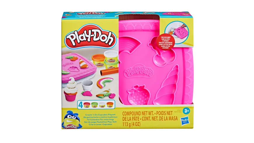 Hasbro - Play-Doh Knetboxen für unterwegs, 1 Stück, sortiert