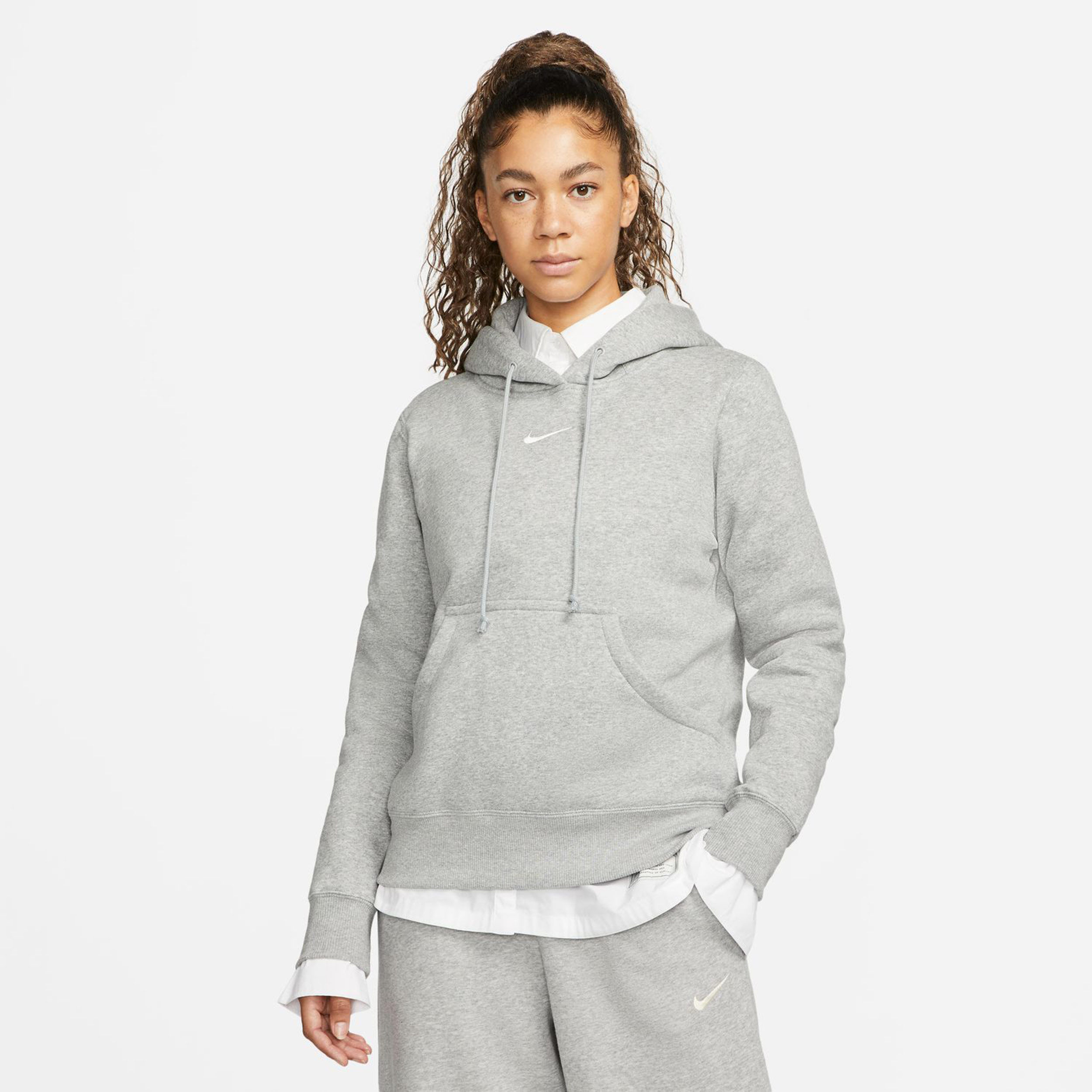 PHNX Fleece Standard Hoody Damen - Hellgrau