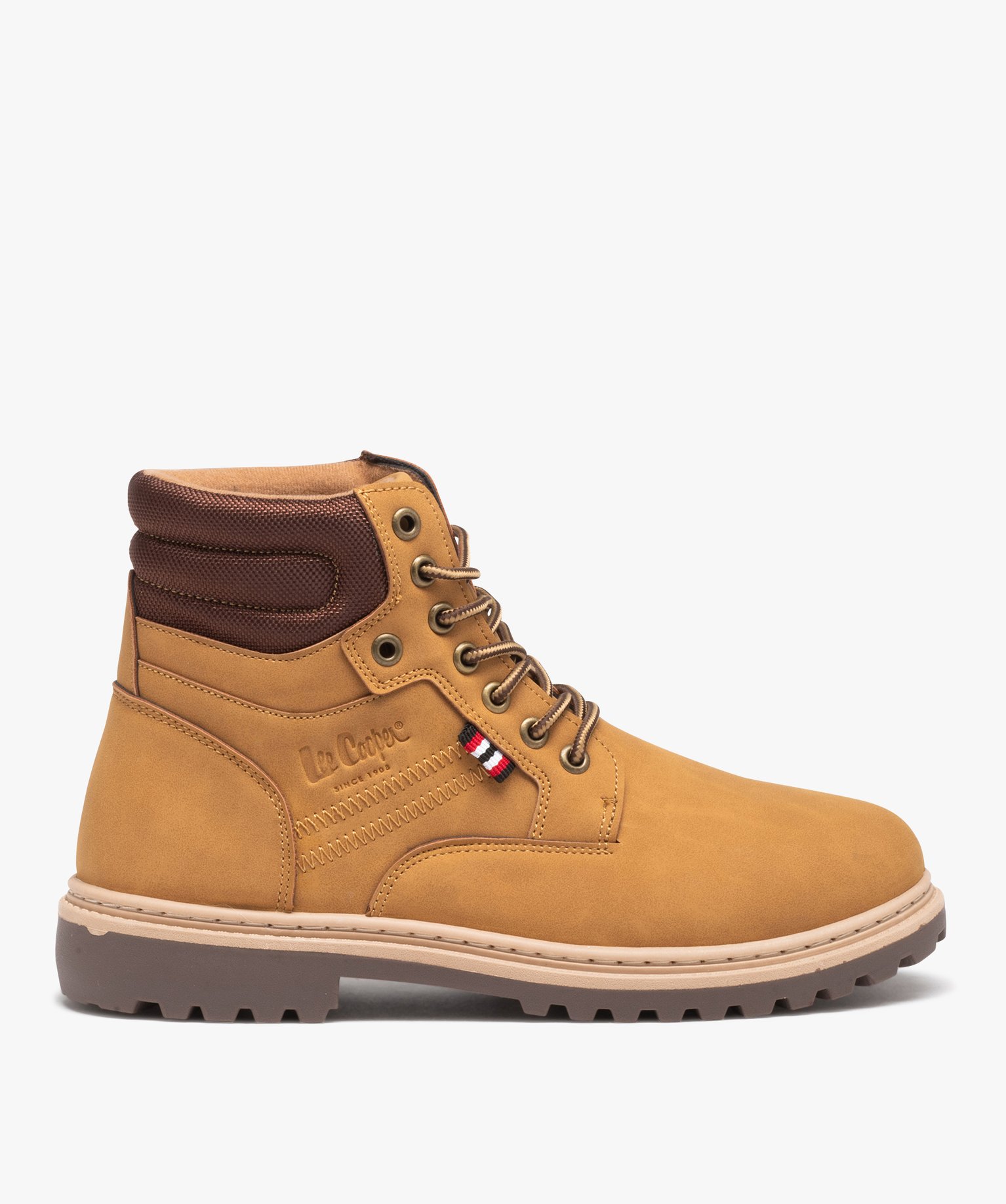 Boots homme unies casual avec col matelassé - Lee Cooper beige | GEMO