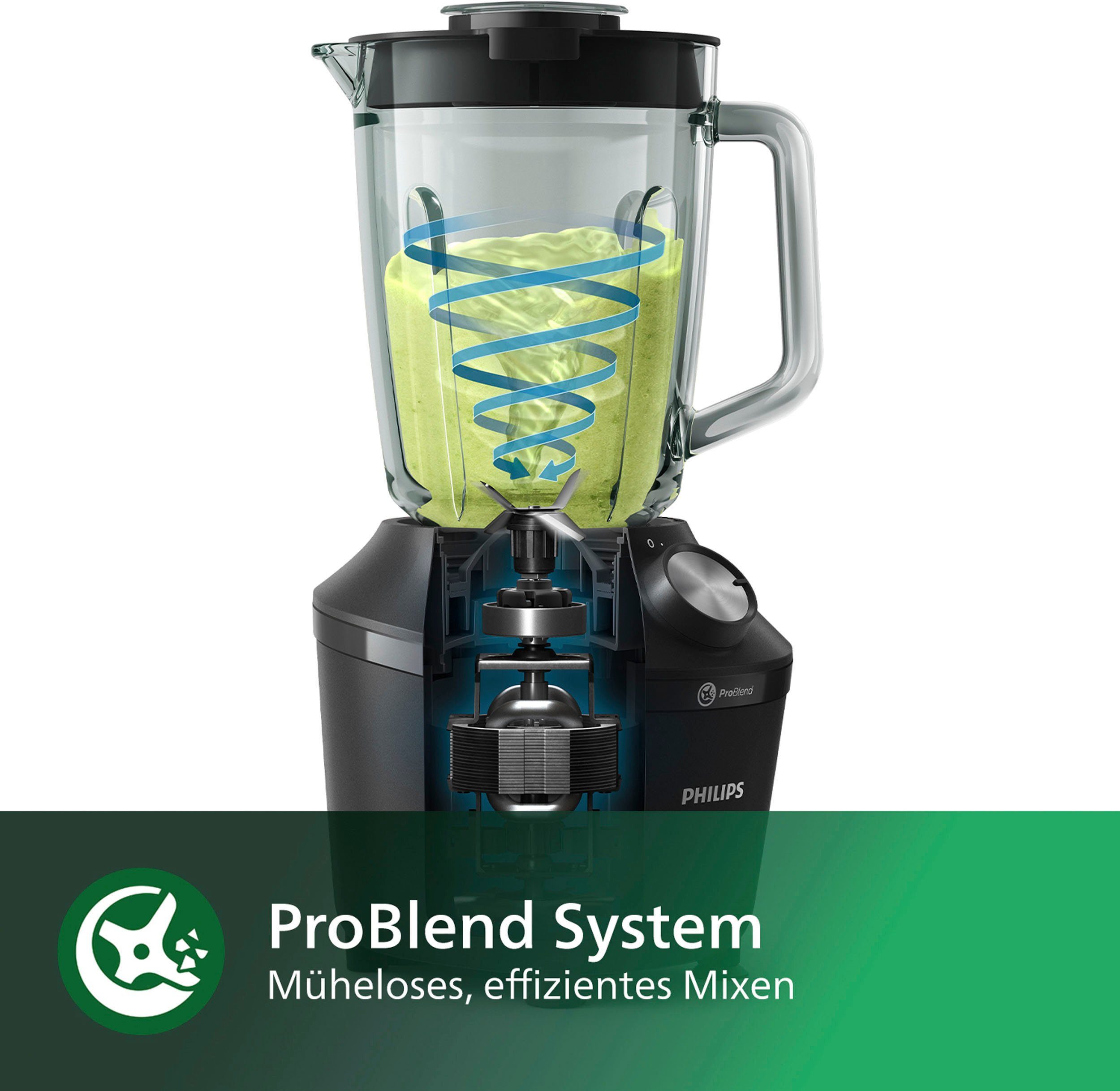 Philips Standmixer Series 3000 HR2291/41, 600 W