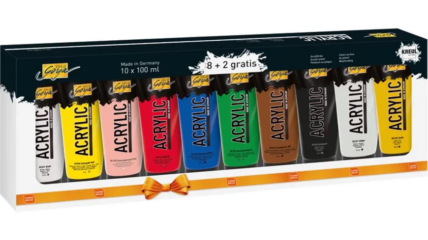 KREUL SOLO GOYA Acrylic Tuben 8+2 gratis  Set 1000 ml