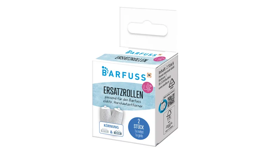 BARFUSS Ersatzrollen elektrischer Hornhautentferner