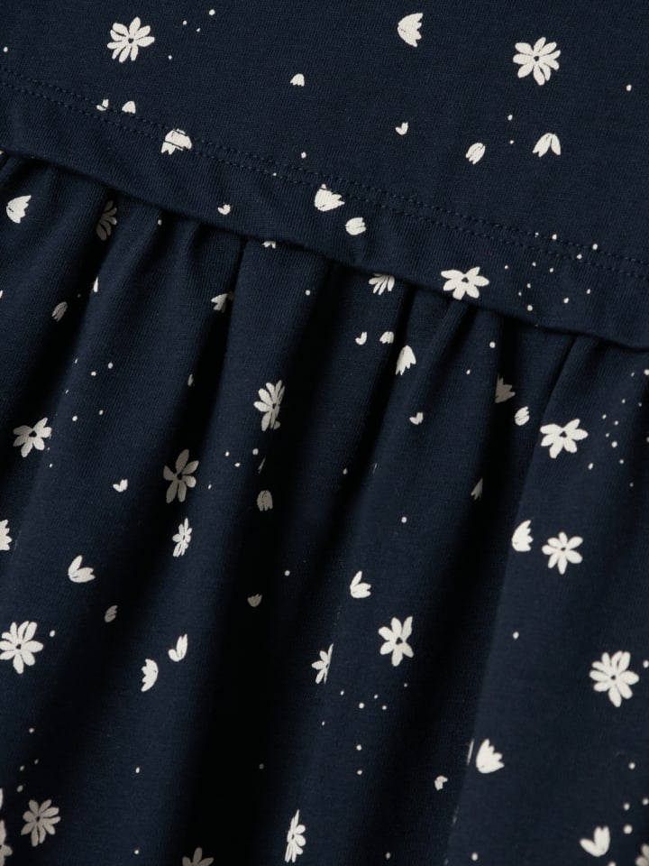 name it Kleid Kurzes Rundhals Baumwolle Dress in Blau-2 günstig kaufen 98