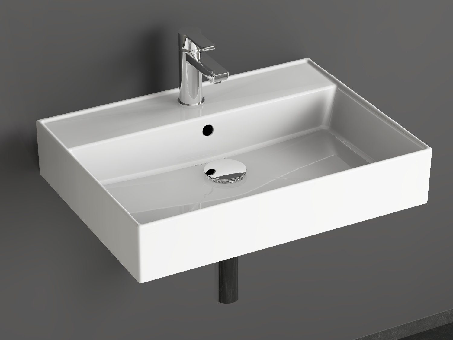 Aqua Bagno Waschbecken Aqua Bagno Loft Air Design Keramik Waschbecken 60 (Packung)