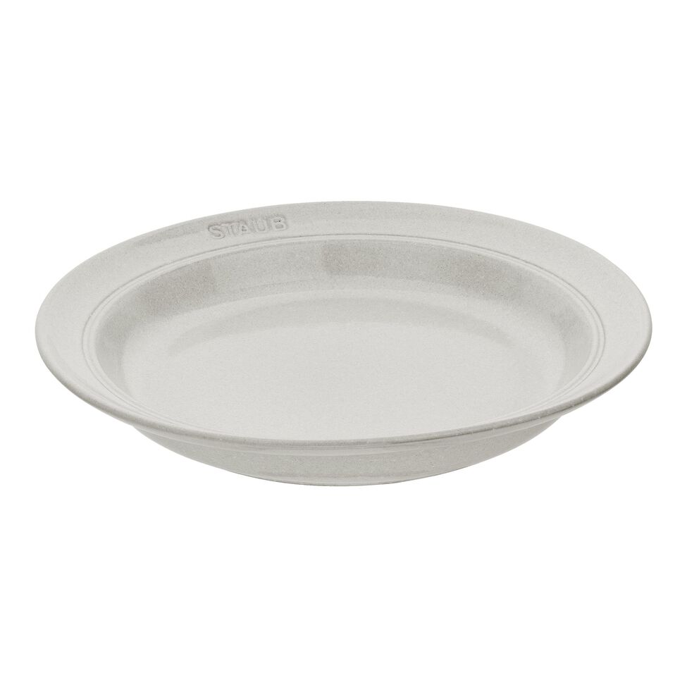 Teller 24 cm, Keramik, Weisser Trüffel