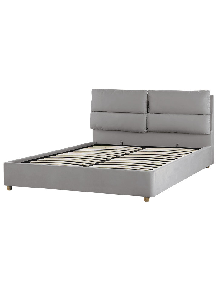 Beliani Doppelbett BATILLY in Grau - (W) 174 x (H) 105 x (L) 224 cm günstig kaufen onesize