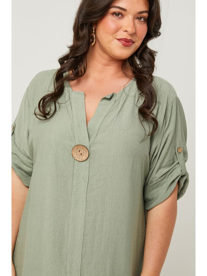 Curvy Lady Kleid in Khaki günstig kaufen