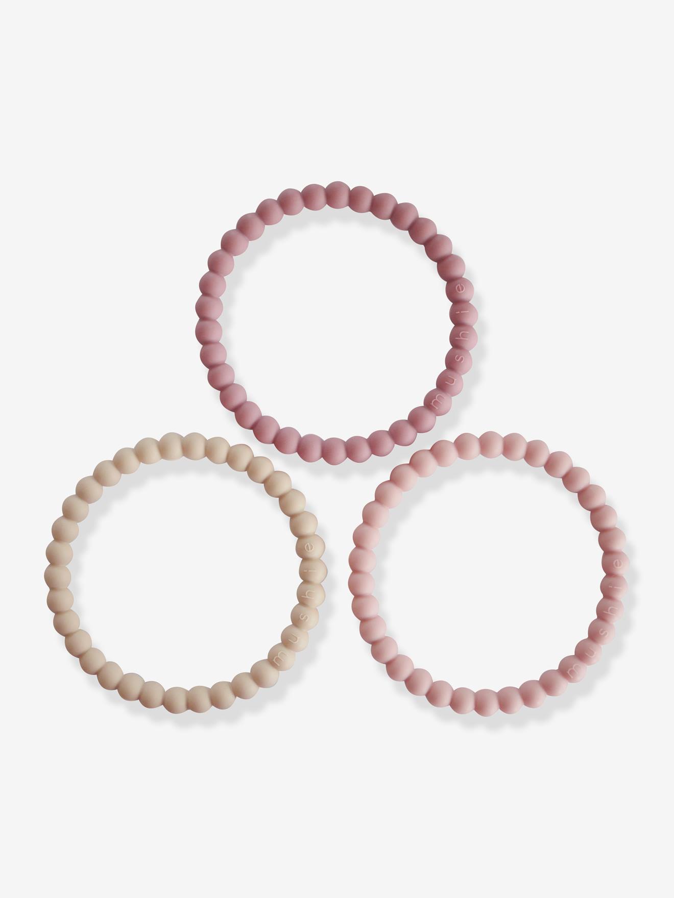 Lot de 3 bracelets de dentition perles