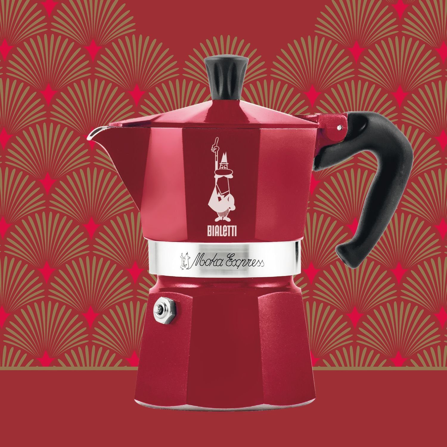 BIALETTI Espressokocher Deco Glamour Moka Express für 6 Tassen, 0,27l Kaffeekanne