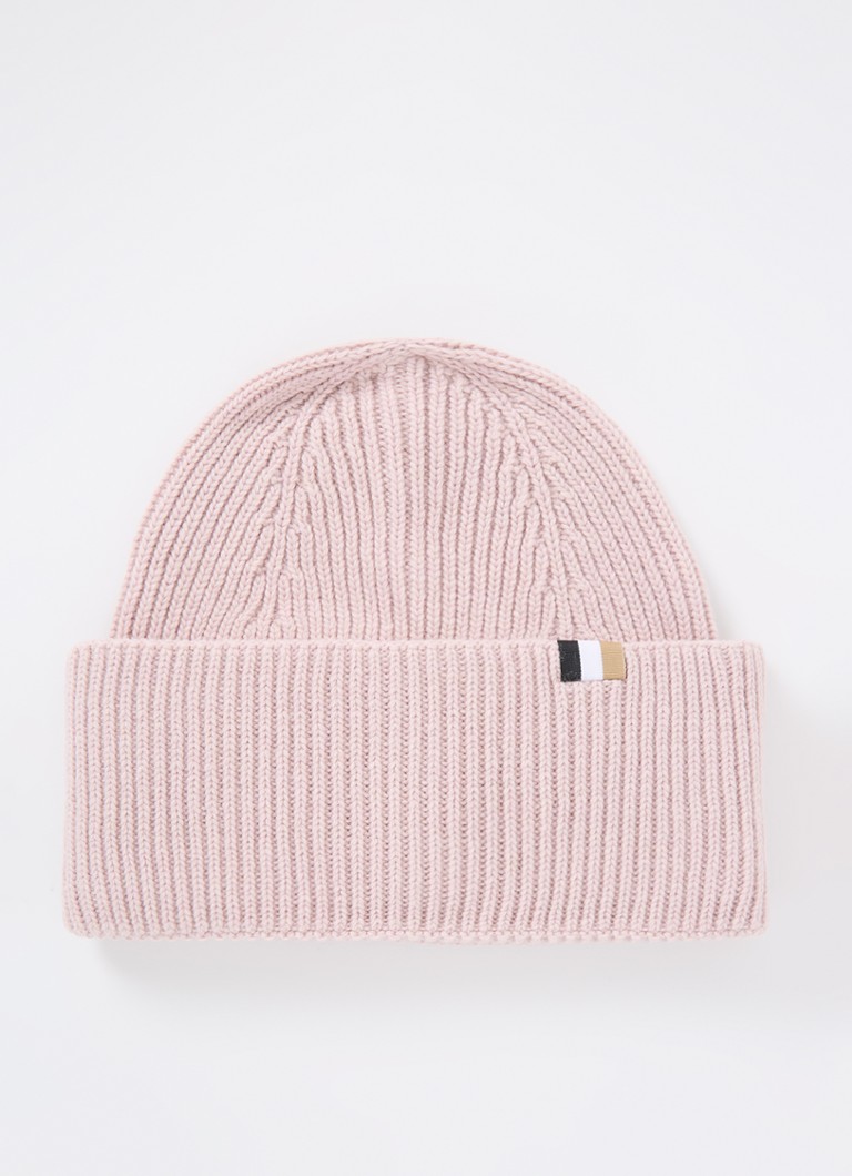 HUGO BOSS Laura ribbed hat in cashmere blend
