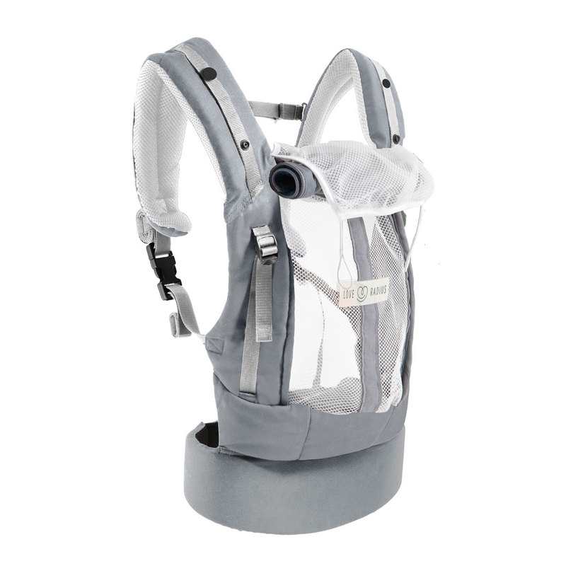 Pack porte-bébé PhysioCarrier gris 0-36 mois Love Radius by JPMBB