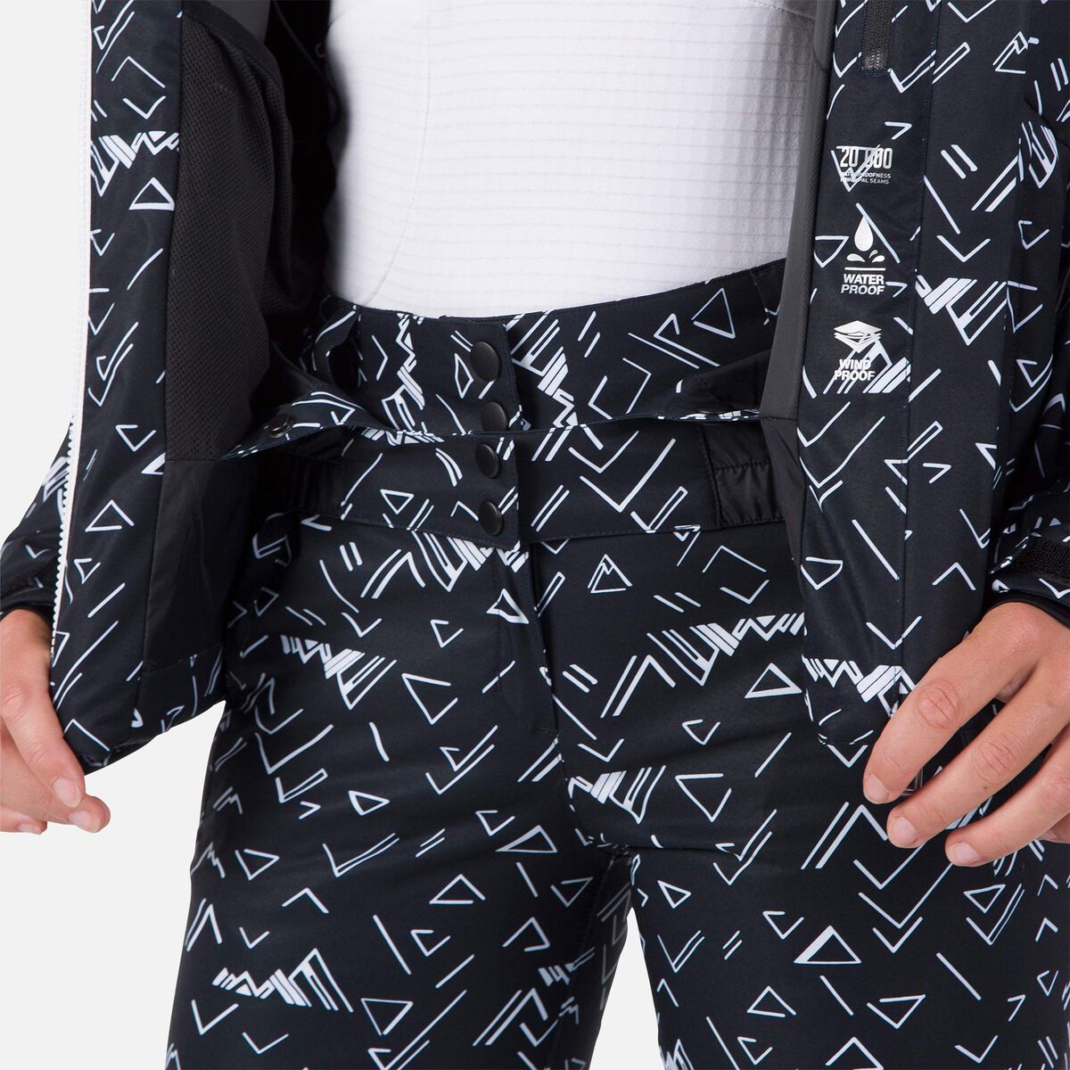 Damen-Steppskijacke mit Print Wispile