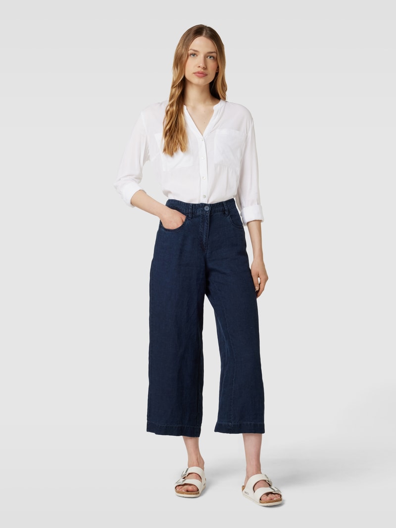 Bluse mit Brusttaschen Modell 'Ilsa' in weiß