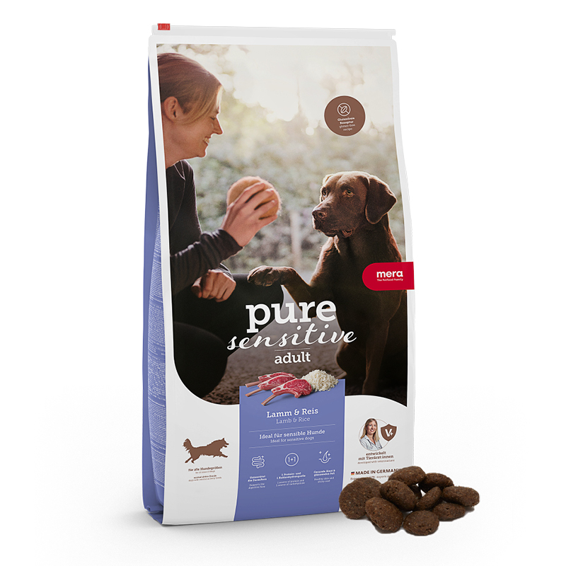 MERA Hundetrockenfutter MERA pure sensitive Adult Lamm & Reis 12,5 kg