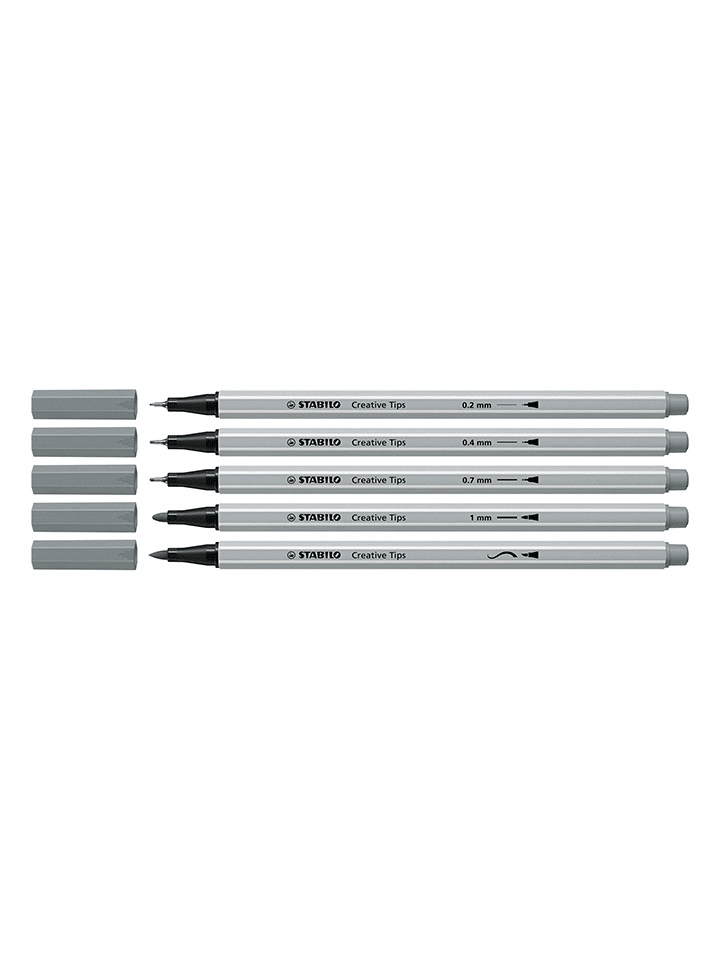 STABILO Multi-Liner ''STABILO Creative Tips ARTY'' in Grau - 10 Stück günstig kaufen onesize