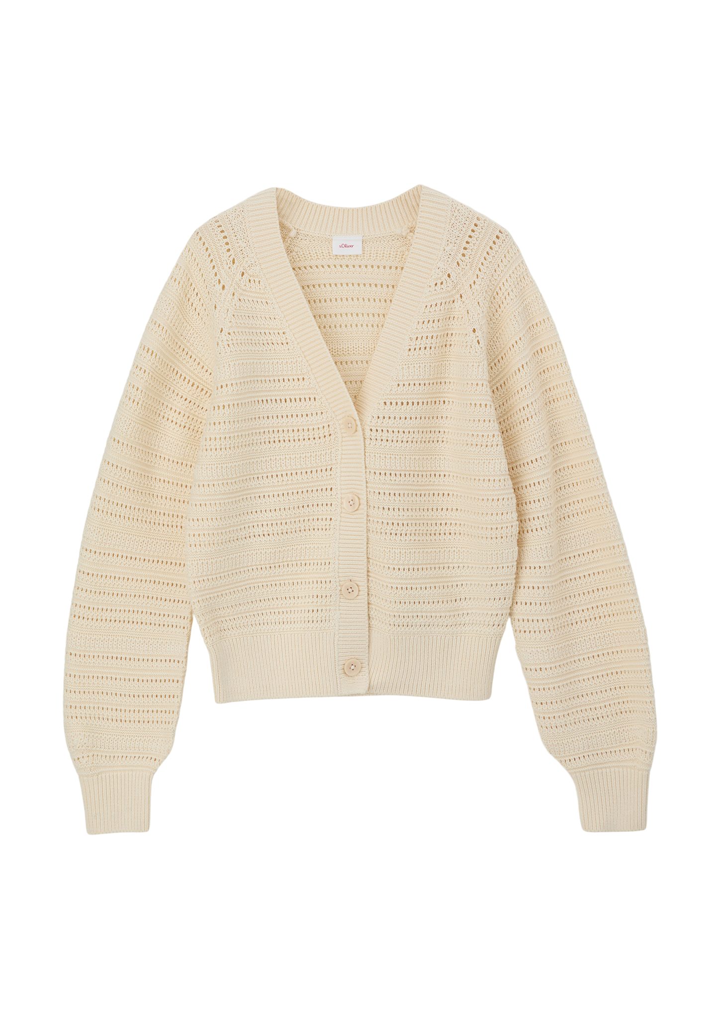 s.Oliver Strickjacke Strickjacke mit Musterstruktur