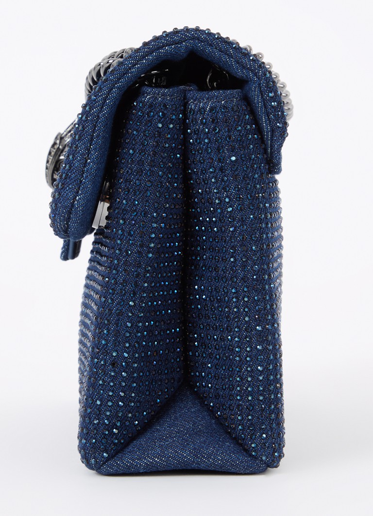Kurt Geiger  Mini crossbodytas van denim met strass