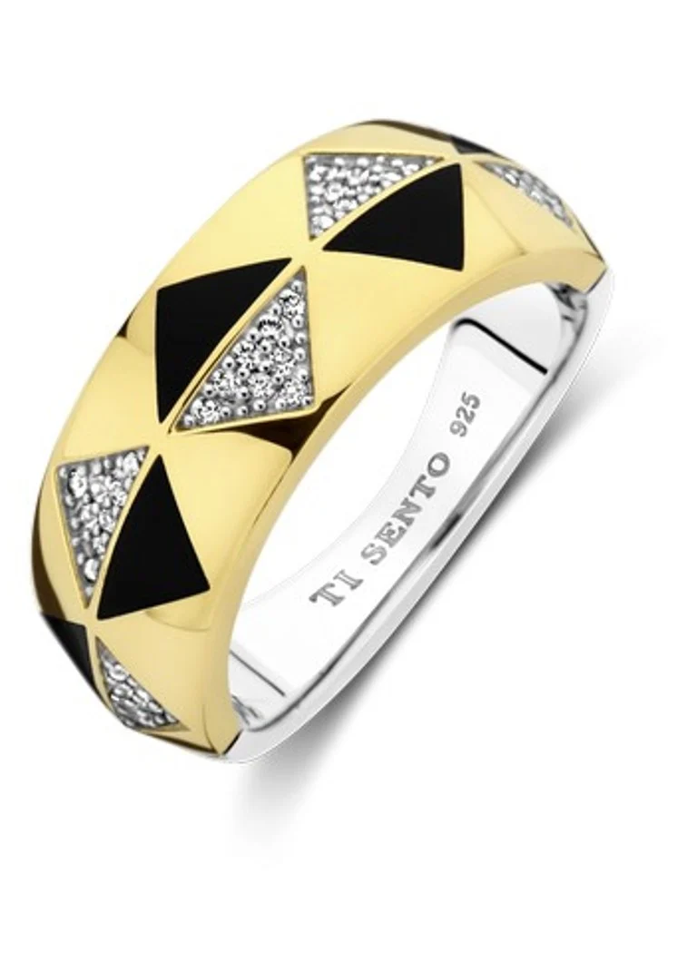 TI SENTO - Milano Ring gold plated 12350BL