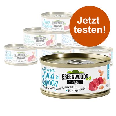 Gemischtes Probierpaket Thunfisch Greenwoods Delight 6 x 70 g