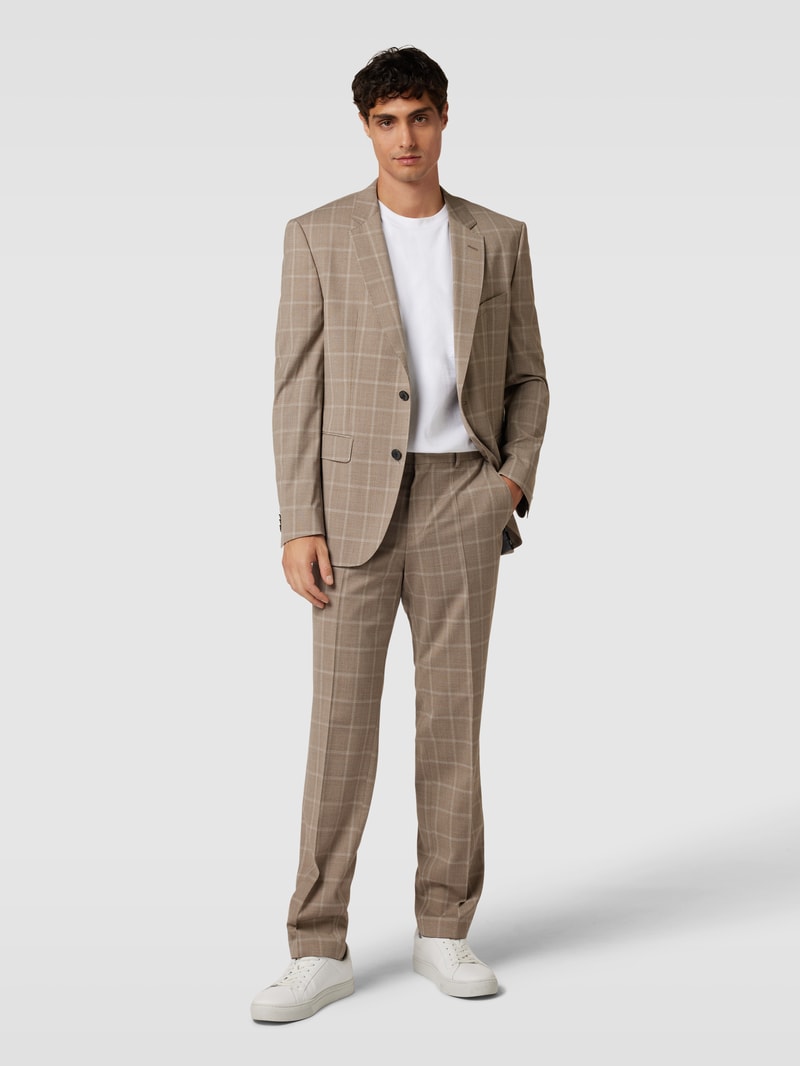 2-Knopf-Sakko mit Tartan-Karo Modell 'Jasper' in beige