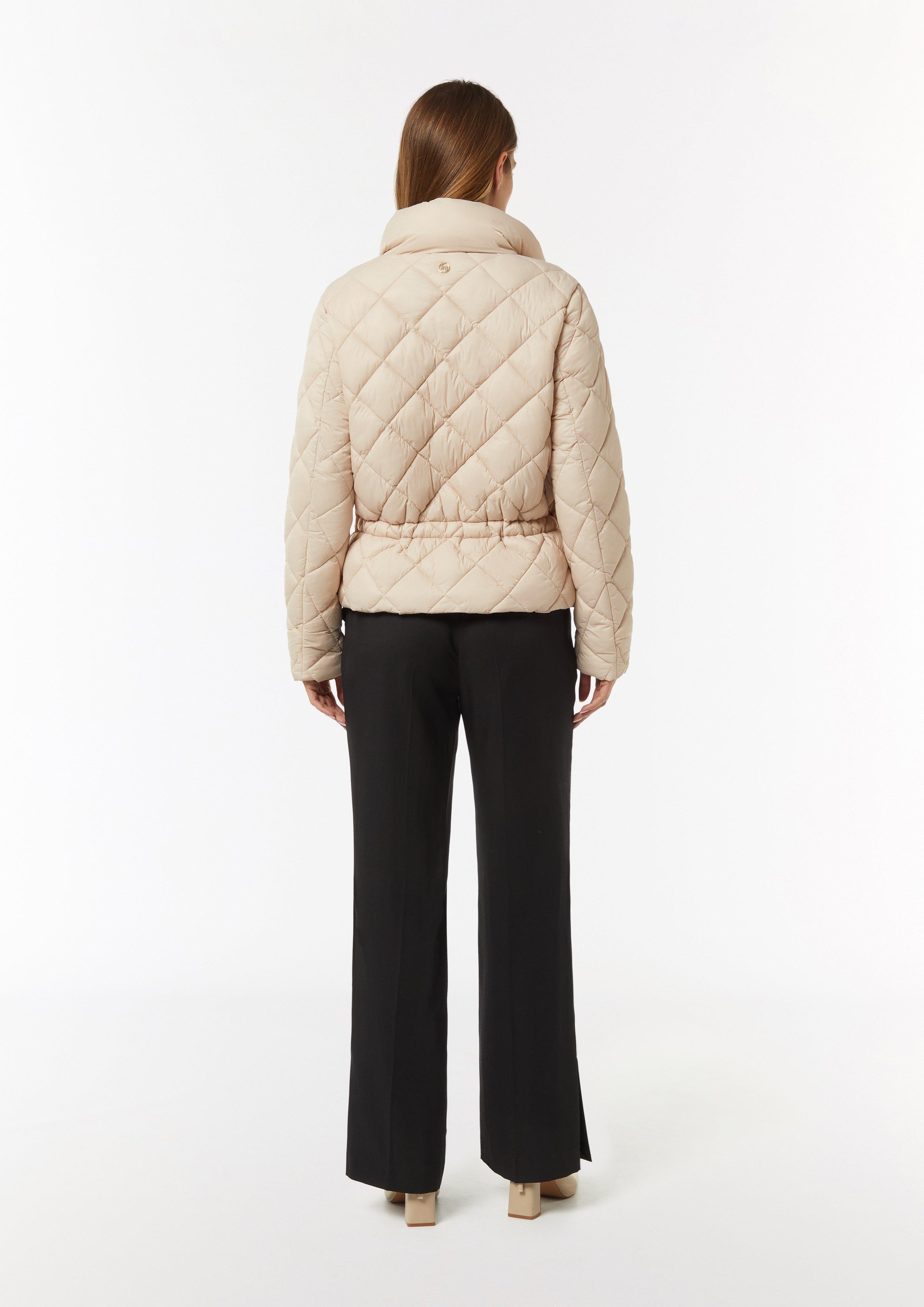 Steppjacke mit Taillendetail - beige