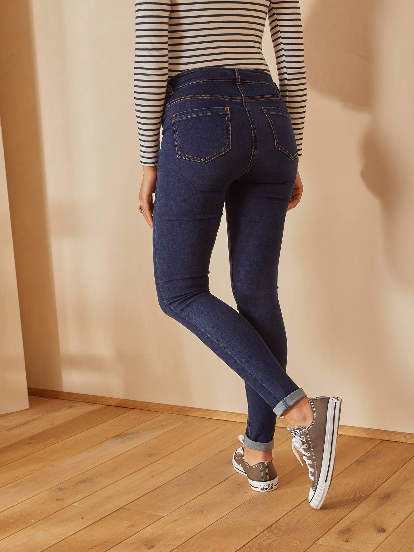Vertbaudet Umstands-Jeans, Skinny-Fit - blau
