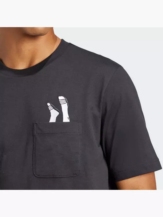 adidas Lounge Slides Graphic Pocket T-Shirt