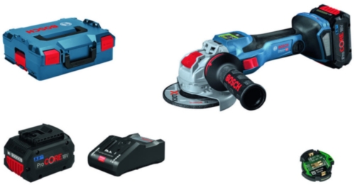 Bosch Blue 06019H6101 GWS 18V-15 SC 125 mm akumuliatorinis kampinis šlifuoklis 18 V 8.0 Ah ProCore